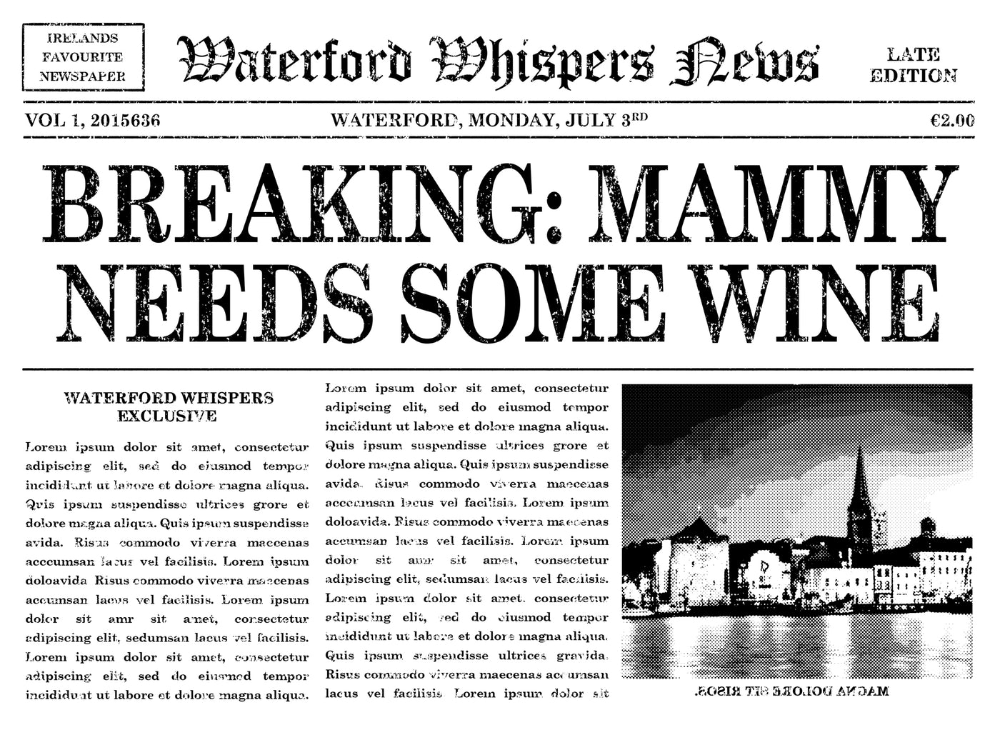 Mammy Needs Some Wine- Premium WWN Headline T-shirt