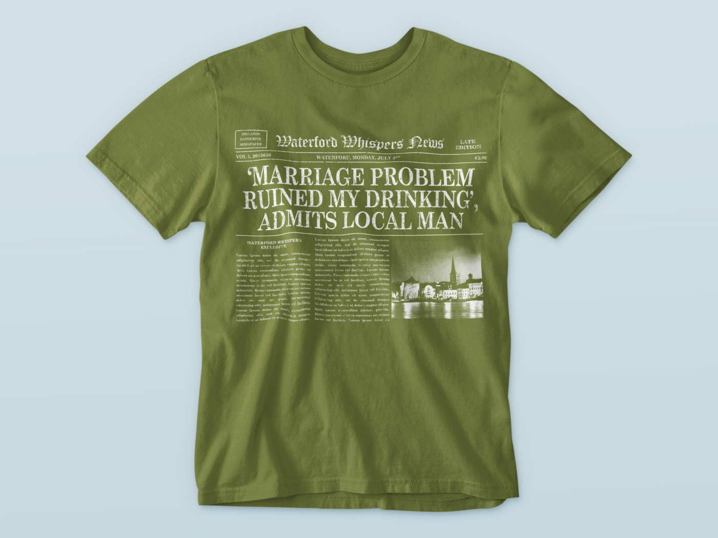 Marriage Problem Ruined My Drinking - Waterford Whispers T-Shirt