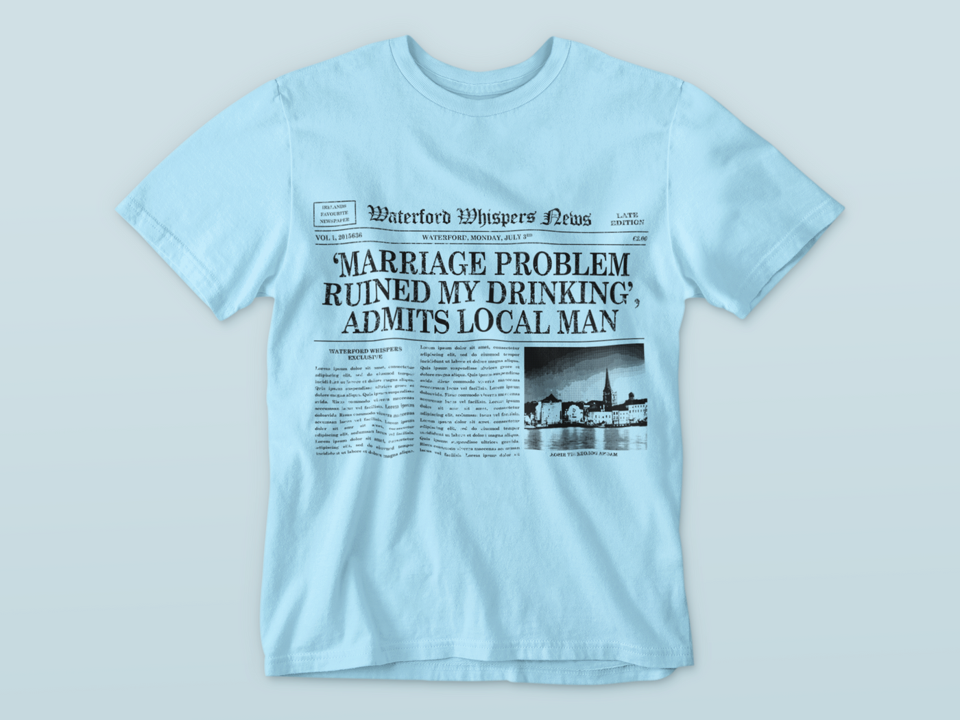 Marriage Problem Ruined My Drinking - Waterford Whispers T-Shirt