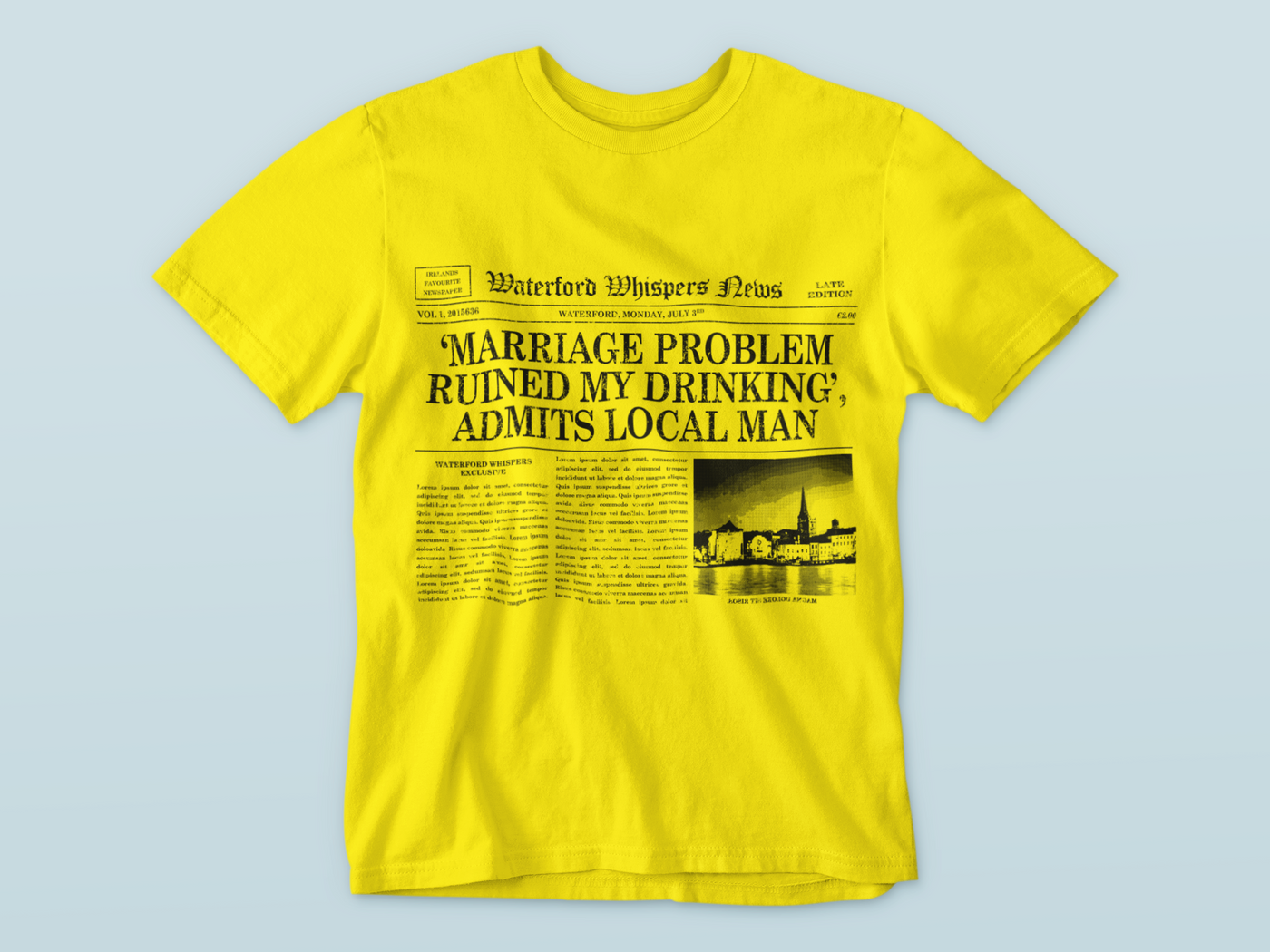 Marriage Problem Ruined My Drinking - Waterford Whispers T-Shirt