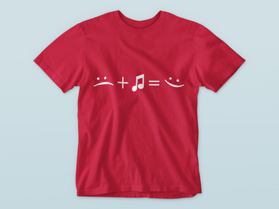 Music = Happy - Premium WWN T-Shirt