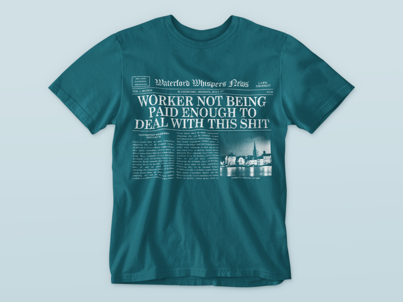 Worker Not Being Paid Enough To Deal With This Shit - Premium WWN Headline T-shirt