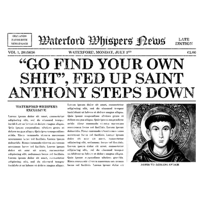 “Go Find Your Own Shit”, Fed Up Saint Anthony Steps Down - Premium WWN Headline T-shirt