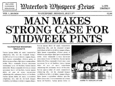 Man Makes Strong Case For Midweek Pints - Premium WWN T-shirt