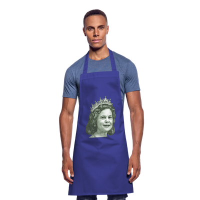 God Save The Queen - WWN Cooking Apron - royal blue
