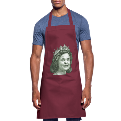 God Save The Queen - WWN Cooking Apron - bordeaux