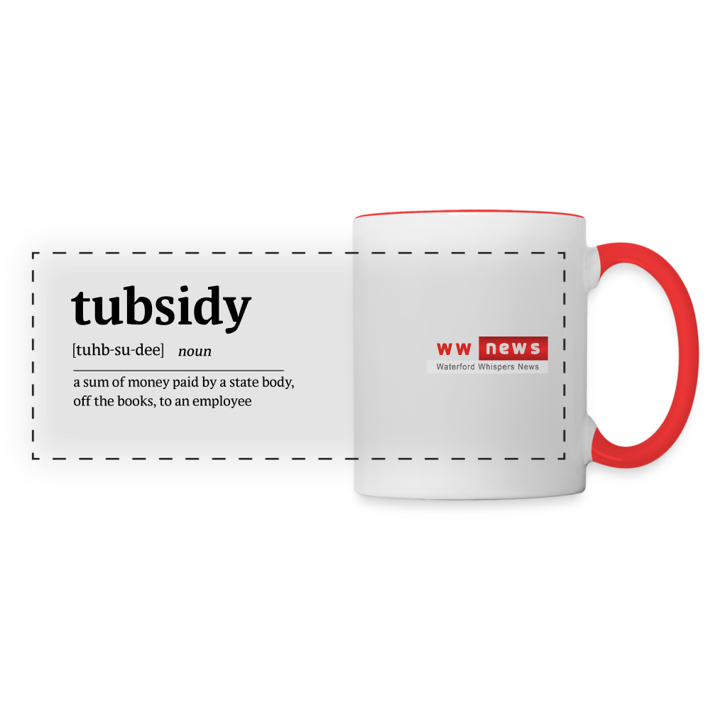 Tubsidy - Panoramic Mug - white/red