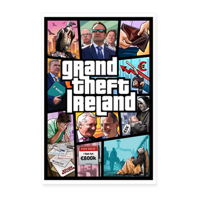 Grand Theft Ireland - WWN Poster 24" x 35" (60x90 cm) - white