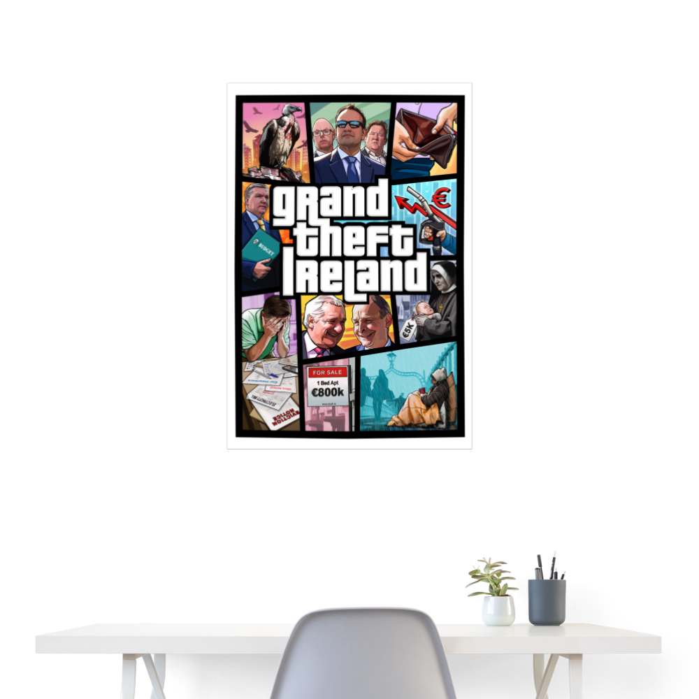 Grand Theft Ireland - WWN Poster 24" x 35" (60x90 cm) - white
