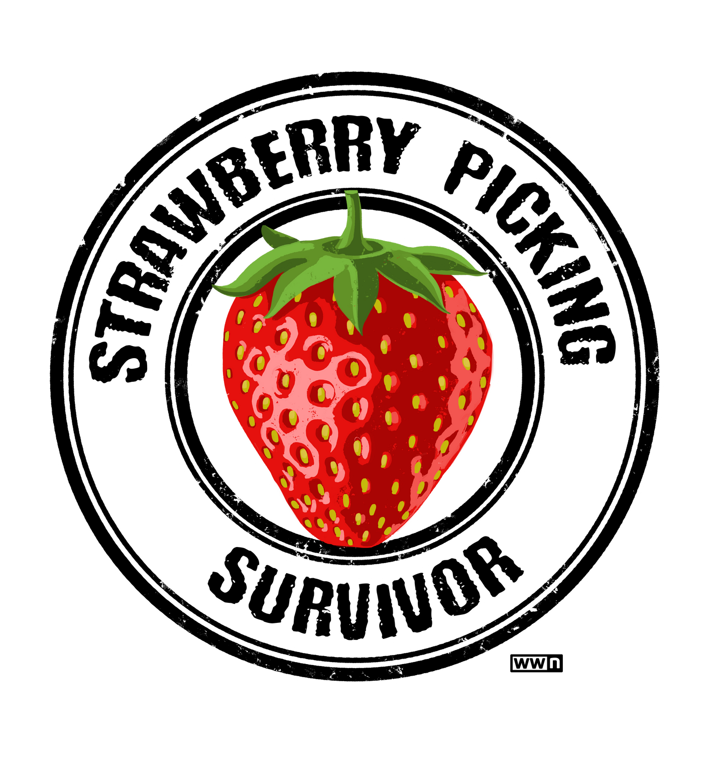 Strawberry Picking Survivor - Waterford Whispers T-Shirt