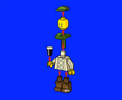 Irish Lego Man  - Waterford Whispers T-Shirt