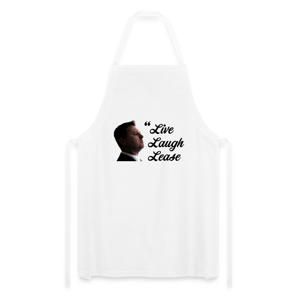 Live, Laugh, Lease Cooking Apron - white