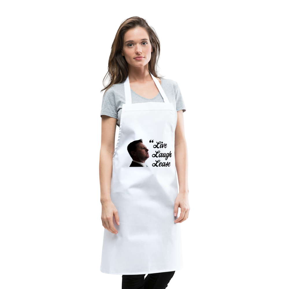 Live, Laugh, Lease Cooking Apron - white