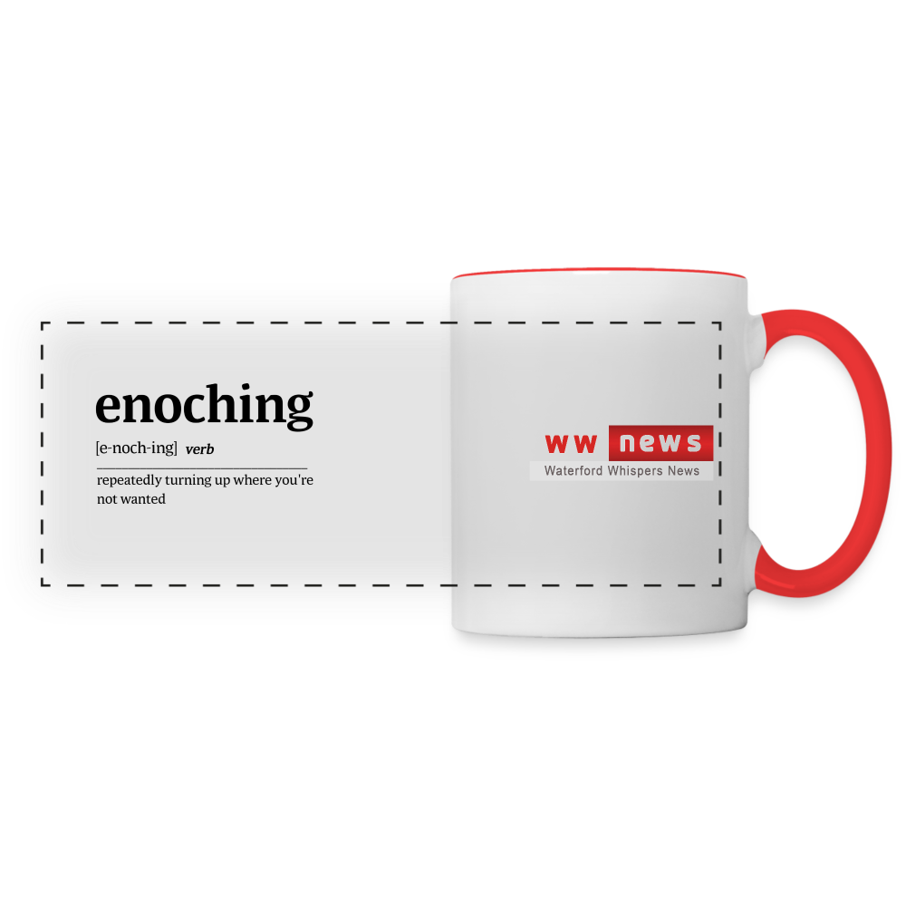 Enoching - Panoramic Mug - white/red