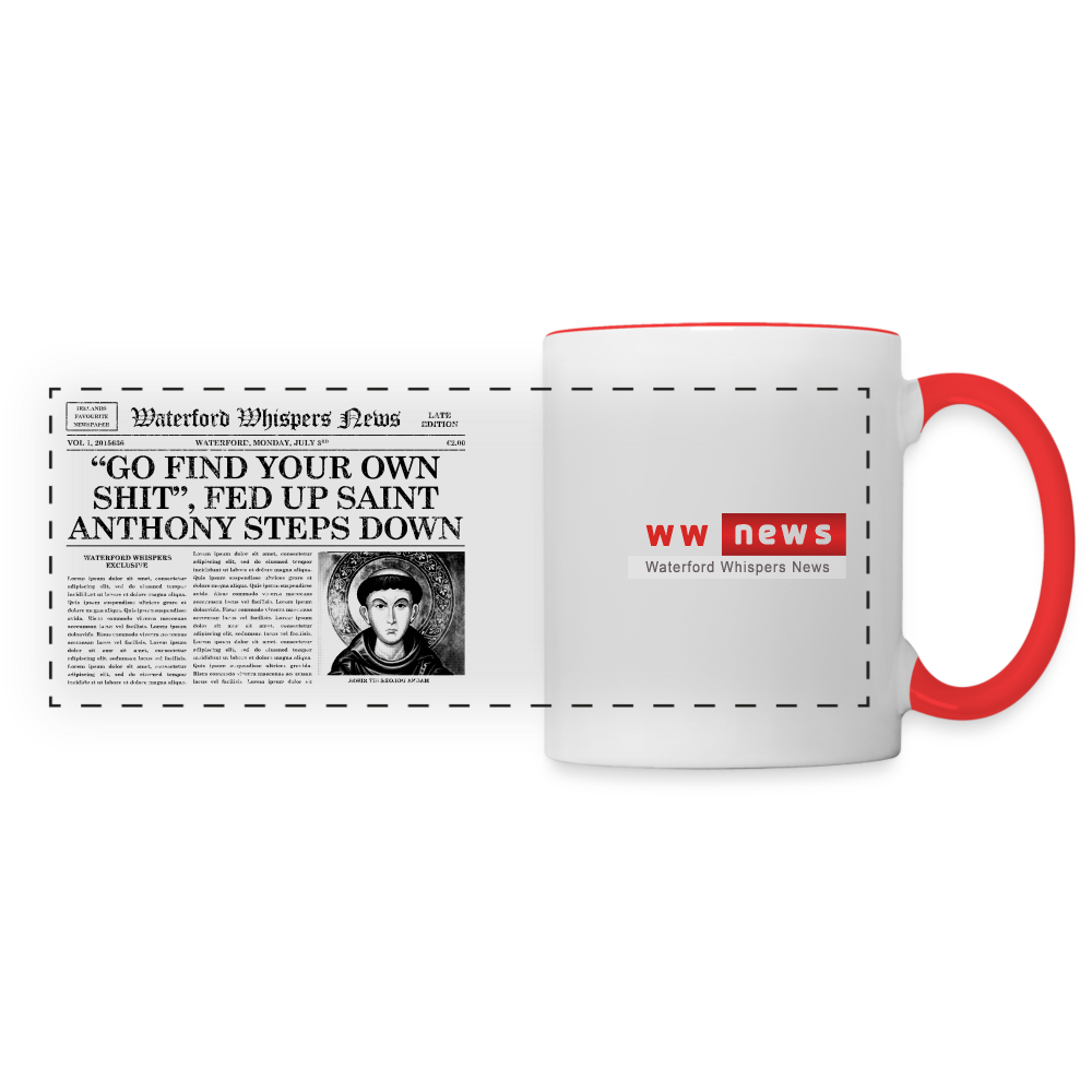 St Anthony - Panoramic Mug - white/red
